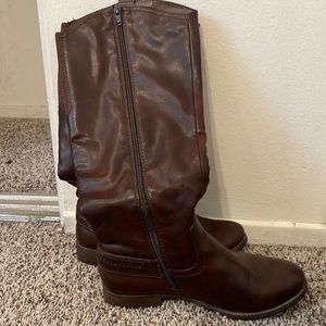 Tall brown boots